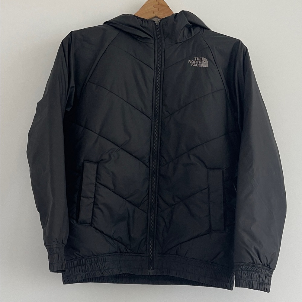The North Face Womens Black Quilted Hooded Jacket - Reversible